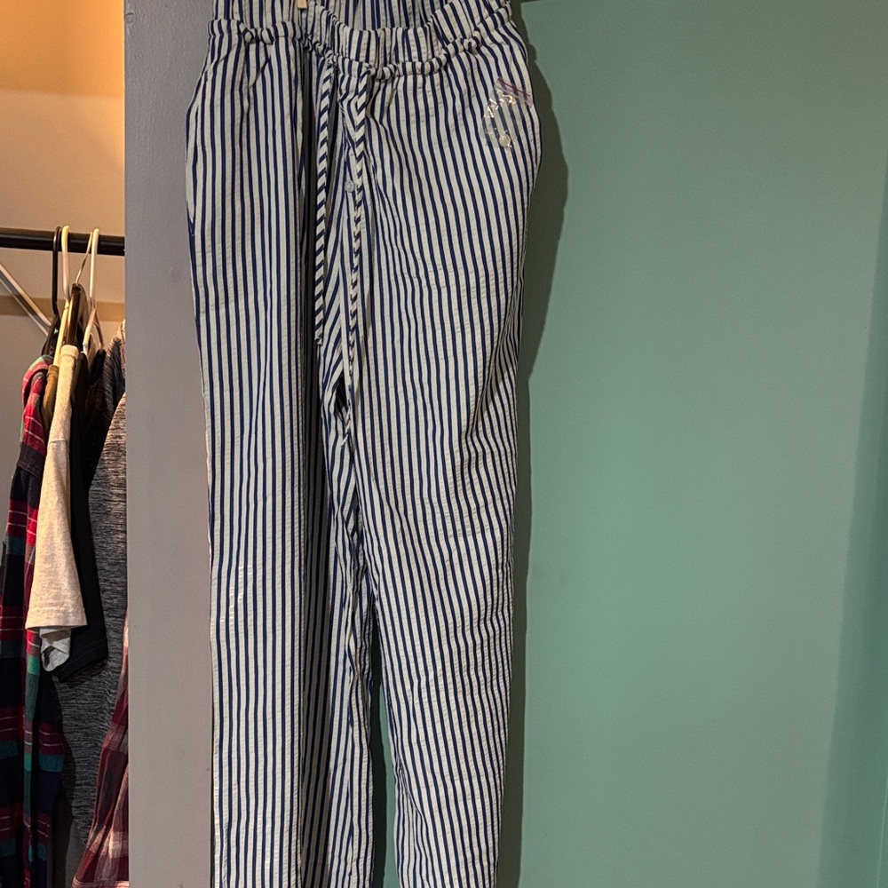 Sincerely Jules Navy and White Striped Pants